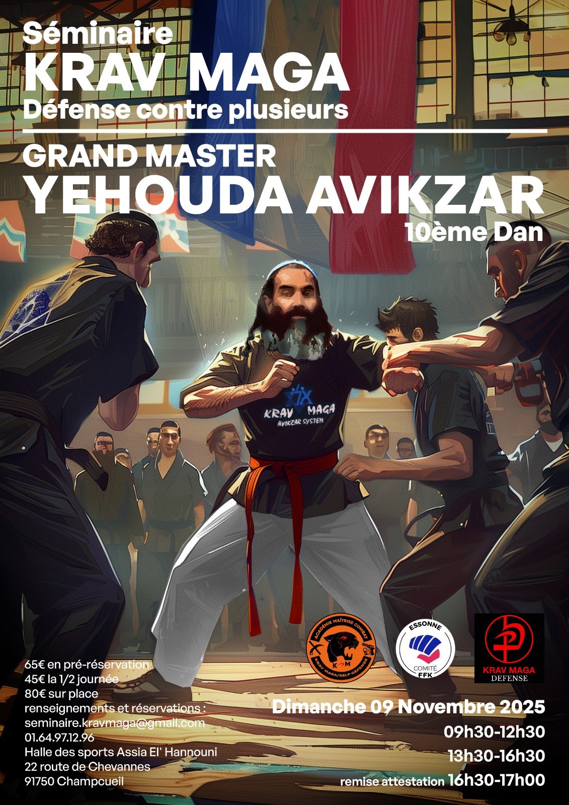 Séminaire de krav maga AVIKZAR SYTEM 9 novembre 2025